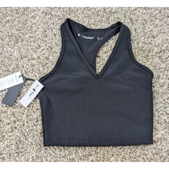 NEW Aritzia TNA Action Slick Top Size XS Black TnAction Sculpting Sweat Wicking - Picture 1 of 5
